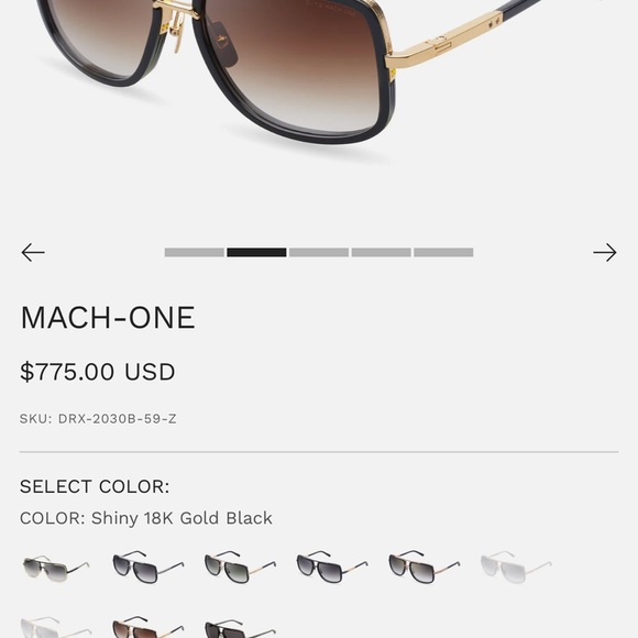 DITA MACH ONE UNISEX SUNGLASSES - Picture 4 of 6